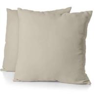 Set van 2 kussenslopen - HOME LINGE PASSION - HP72086 - 82 g microvezel - 63 x 63 cm - Ivoorbeige