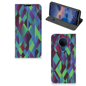 Nokia 5.4 Stand Case Abstract Green Blue