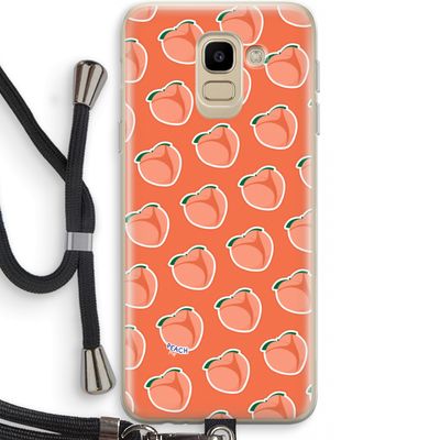 Just peachy: Samsung Galaxy J6 (2018) Transparant Hoesje met koord