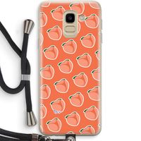 Just peachy: Samsung Galaxy J6 (2018) Transparant Hoesje met koord