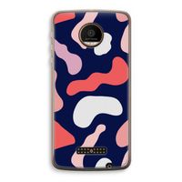 Memphis Shapes Pink: Motorola Moto Z Force Transparant Hoesje