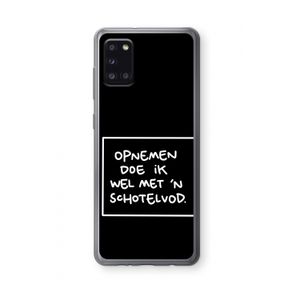 Schotelvod: Samsung Galaxy A31 Transparant Hoesje