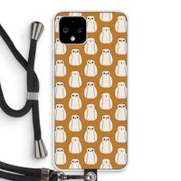 Uilen: Pixel 4 Transparant Hoesje met koord