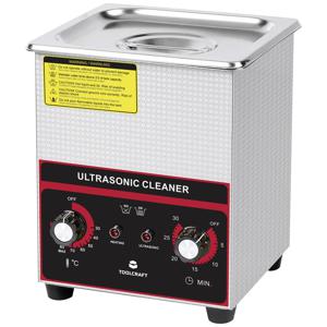 TOOLCRAFT USC-200 Ultrasoonreiniger Sieraden, Kantoorartikelen, Werkplaats 160 W 2 l Met verwarming, Met reinigingskorf