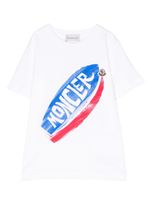 Moncler Enfant t-shirt en coton à logo imprimé - Blanc - thumbnail