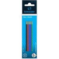 Schneider balpenvulling Take 4, geassorteerde kleuren, etui van 5 stuks