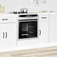Ovenkast Kalmar bewerkt hout wit