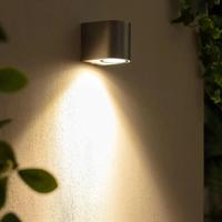 Buitenlamp zilver ovaal zilver &apos;Gaia&apos; Aluminium GU10 led downlighter