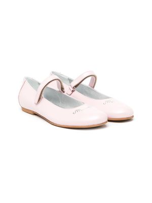 Monnalisa ballerines à détail de boucle - Rose