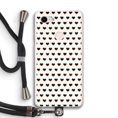 Hartjes: Pixel 3 XL Transparant Hoesje met koord