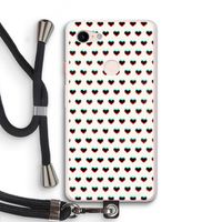Hartjes: Pixel 3 XL Transparant Hoesje met koord Hartjes: Pixel 3 XL Transparant Hoesje met koord