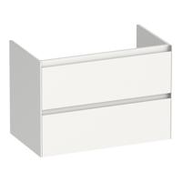 Brauer Inspire - Onderkast 80 cm - met 2 Softclose Lades Greeploos en 1 Sifon Uitsparing - Hoogglans Wit