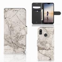 Huawei P20 Lite | Bookcase | Marmer Beige