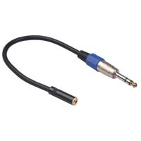 3094MF-03 6.35 mm male naar 3.5 mm Female audio kabel lengte: 0.3 m