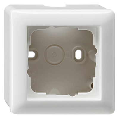 Gira System 55 Opbouwraam | 1-voudig | Inclusief Afdekraam | Polarwit - 66.051.32