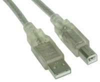 InLine 34550T USB-kabel 10 m USB A USB B Transparant - thumbnail