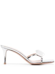 Gianvito Rossi mules en cuir 80 mm à ornements - Argent