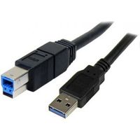 StarTech.com 3 m zwarte SuperSpeed USB 3.0-kabel A-naar-B M/M