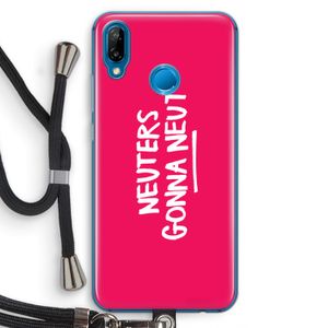 Neuters (roze): Huawei P20 Lite Transparant Hoesje met koord