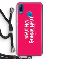 Neuters (roze): Huawei P20 Lite Transparant Hoesje met koord