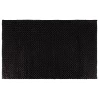 Tendance Badmat microfiber - laagpolig - zwart - 50 x 80 cm - absorberend - antislip - thumbnail