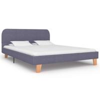 Bedframe stof lichtgrijs 140x200 cm