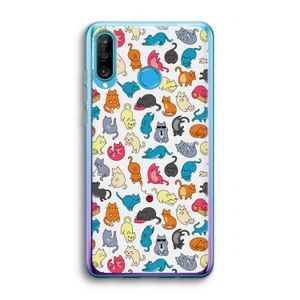 Kleurrijke katten: Huawei P30 Lite Transparant Hoesje