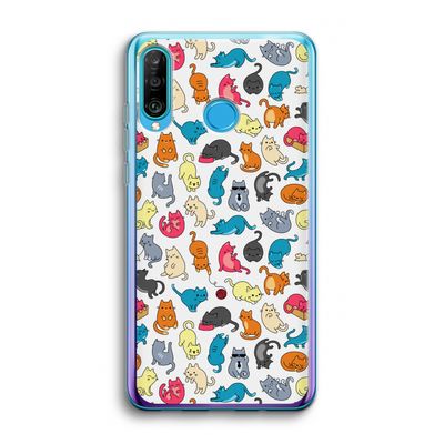 Kleurrijke katten: Huawei P30 Lite Transparant Hoesje