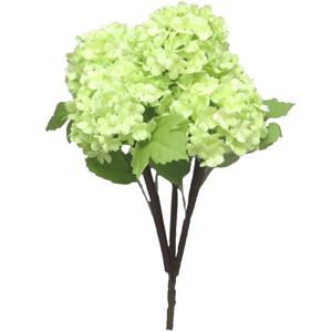 Kunstbloem Viburnum/sneeuwbal - 30 cm - groen - losse steel - kunst zijdebloemen