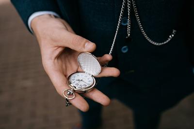 Peaky Blinders Horloge Zilver Met Bal En Albert Chain | Peaky Blinders
