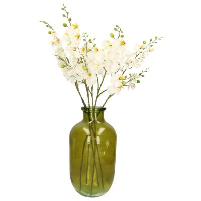 Kunstbloem Orchidee tak - 5x - wit - 75 cm - Kunst zijdebloemen - siertakken