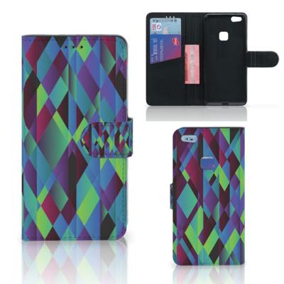 Huawei P10 Lite | Book Case | Abstract Green Blue
