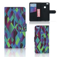 Huawei P10 Lite | Book Case | Abstract Green Blue