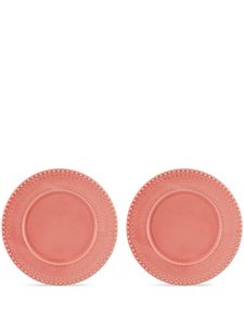 Bordallo Pinheiro lot de deux assiettes Fantasia - Rose