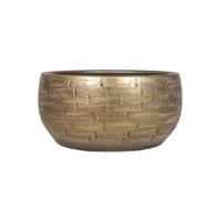 Bela Arte Plantenpot - keramiek - goud glans - D29-H14 cm   - - thumbnail