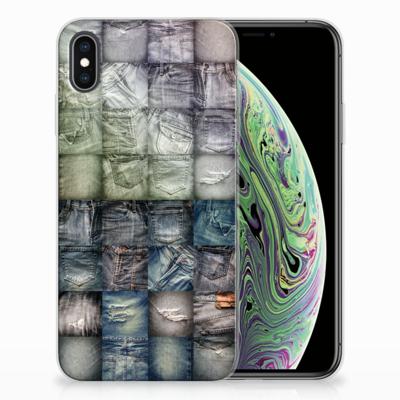 Silicone Back Cover Apple iPhone Xs Max Spijkerbroeken