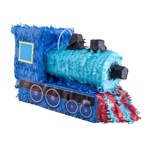 Pinata van papier - Trein thema - 25 x 50 cm - Feestartikelen verjaardag