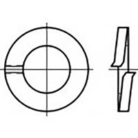 TOOLCRAFT TO-6853998 Veerring Binnendiameter: 5 mm DIN 127 Verenstaal 1000 stuk(s)