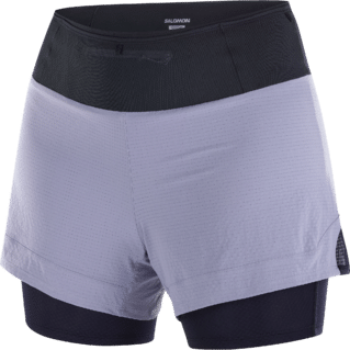 Salomon Sense aero 2in1 short dames - BLAUW - Dames
