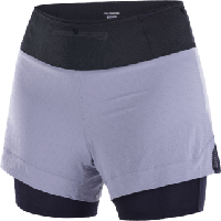 Salomon Sense aero 2in1 short dames - BLAUW - Dames