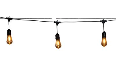 10led retro party light rubber 5m met 3m aanloopsnoer - Annas collection