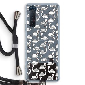 Zwanen: Sony Xperia 5 II Transparant Hoesje met koord