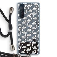 Zwanen: Sony Xperia 5 II Transparant Hoesje met koord