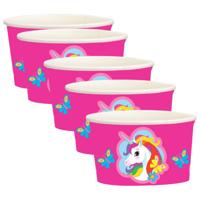 Ijsbakjes Eenhoorn - 16x stuks - 250 ml - karton - D11 cm - unicorn