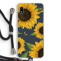 Sunflower and bees: Samsung Galaxy A10 Transparant Hoesje met koord