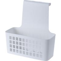 Badkamer of kast opberg/sorteer hang mandje - 24 x 10 x 25 cm - wit - kunststof