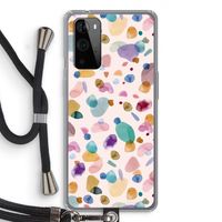 Terrazzo Memphis Pink: OnePlus 9 Pro Transparant Hoesje met koord