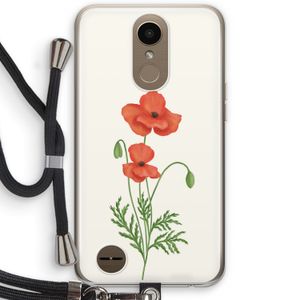 Red poppy: LG K10 (2017) Transparant Hoesje met koord