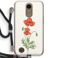 Red poppy: LG K10 (2017) Transparant Hoesje met koord