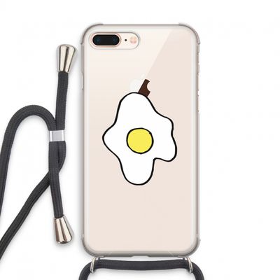Spiegelei: iPhone 8 Plus Transparant Hoesje met koord